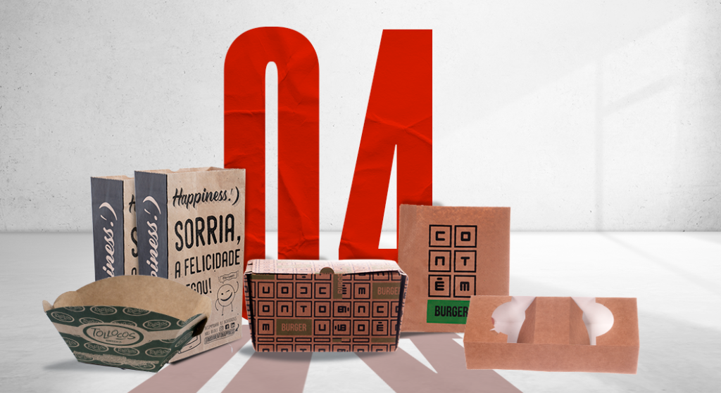 4 modelos de embalagem kraft